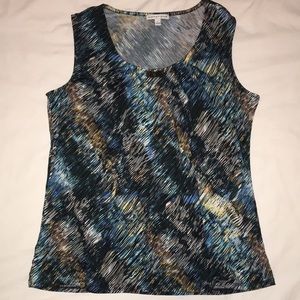 NOTATIONS Sleeveless Golden Tone Metal Accent L